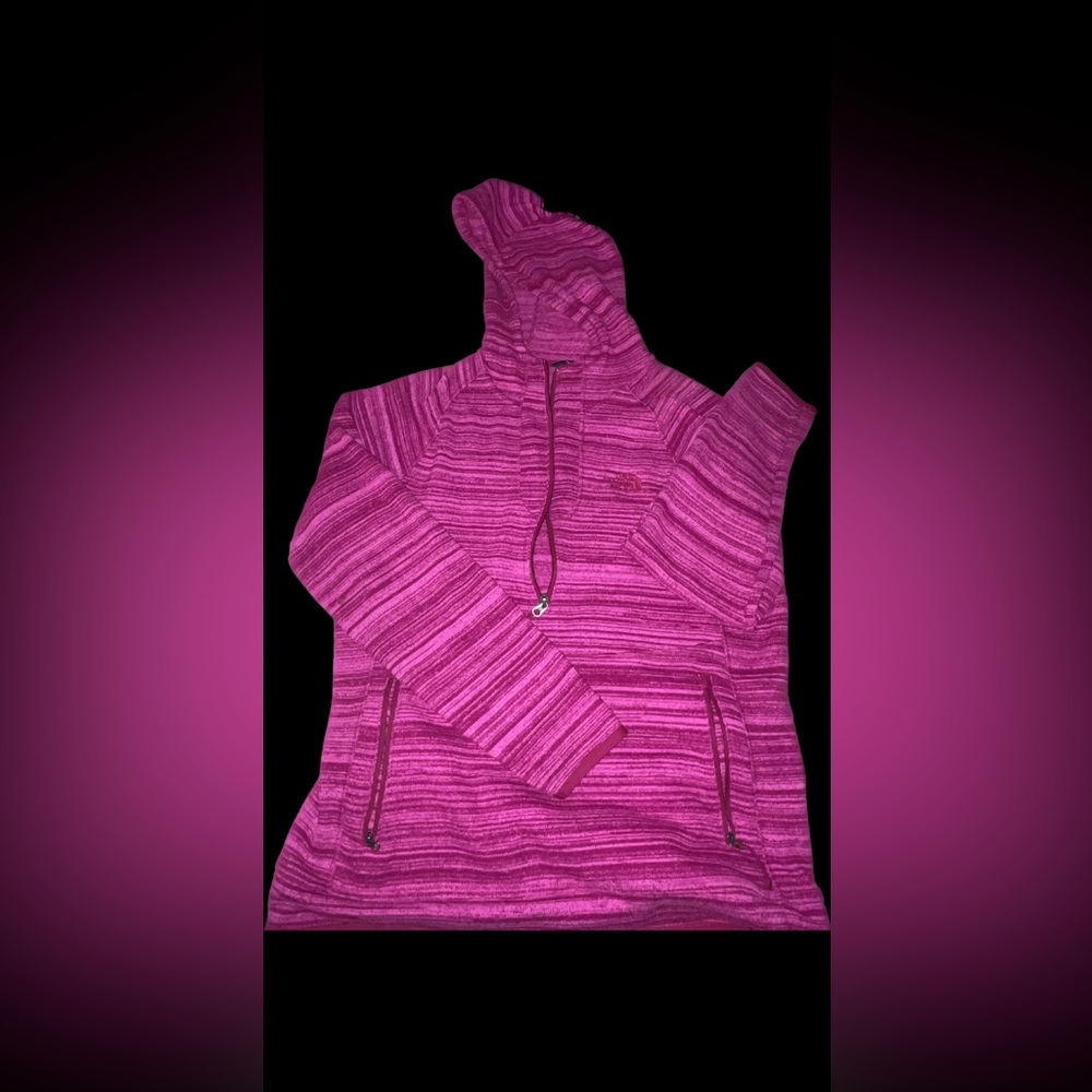 The North Face, half zip hoodie, pink multicolored